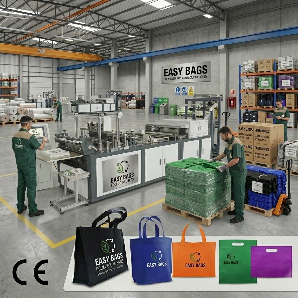 Línea de producción automatizada Easy Bags con bolsas de colores